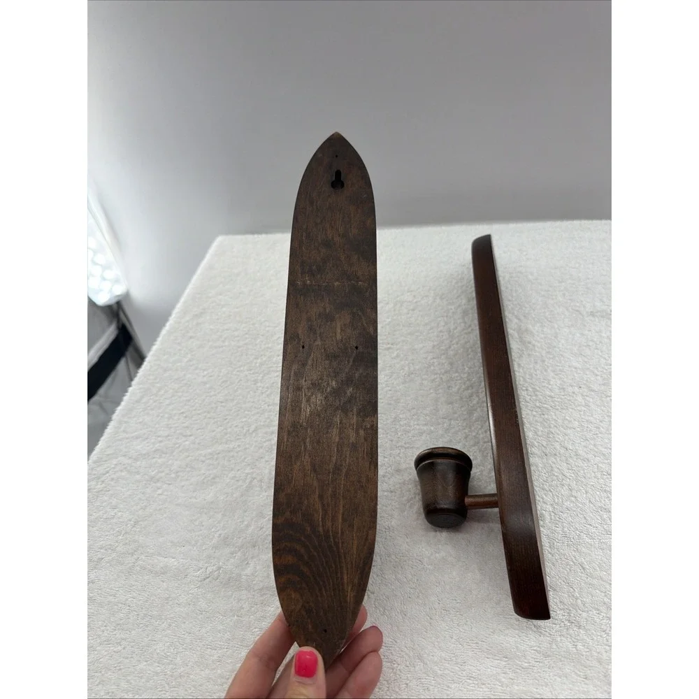 Vintage Wooden Wall Sconce Candle Holders 15
